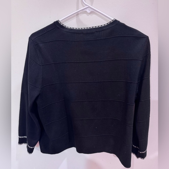 Adrianna Papell Black Cardigan with Gold Details - Picture 5 of 8